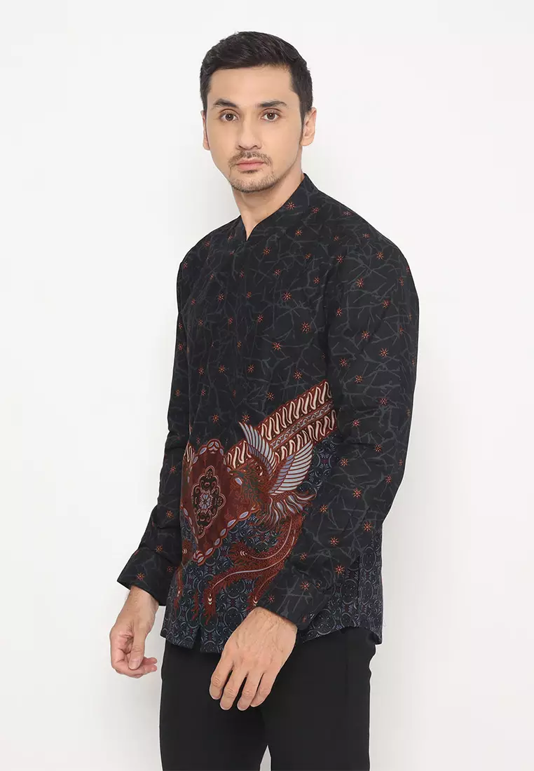 My Aksa Batik Pria Kemeja Furing Koko Panjang Eros Electra