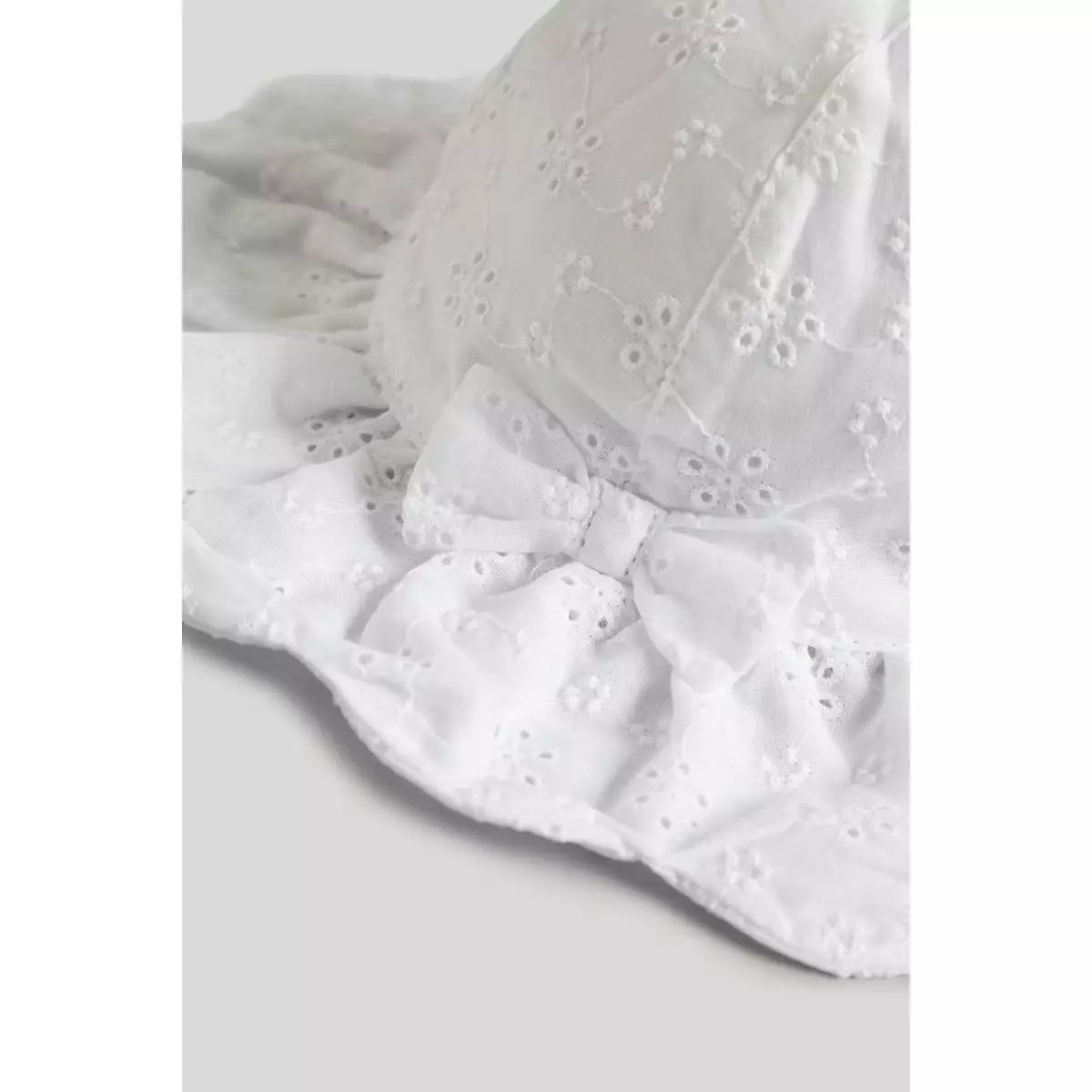 Mothercare White Broderie UPF50+ Sun Hat - Topi Bayi Perempuan (Pink)