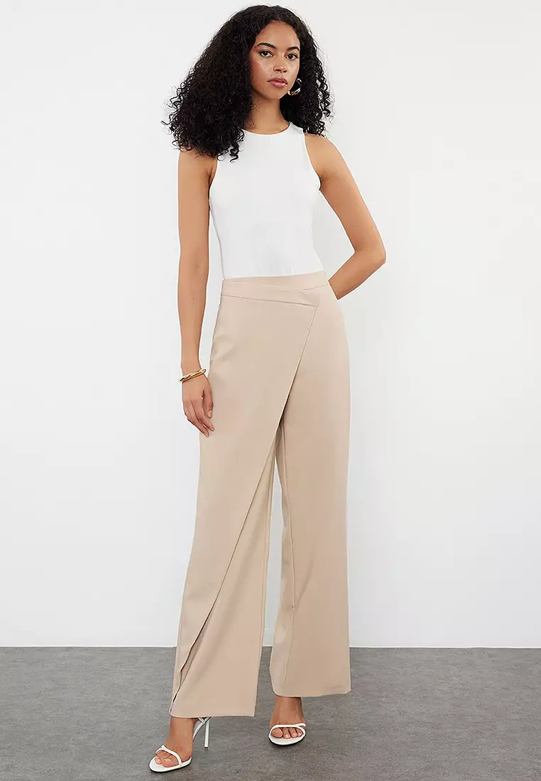 Asymmetrical Overlap Trousers