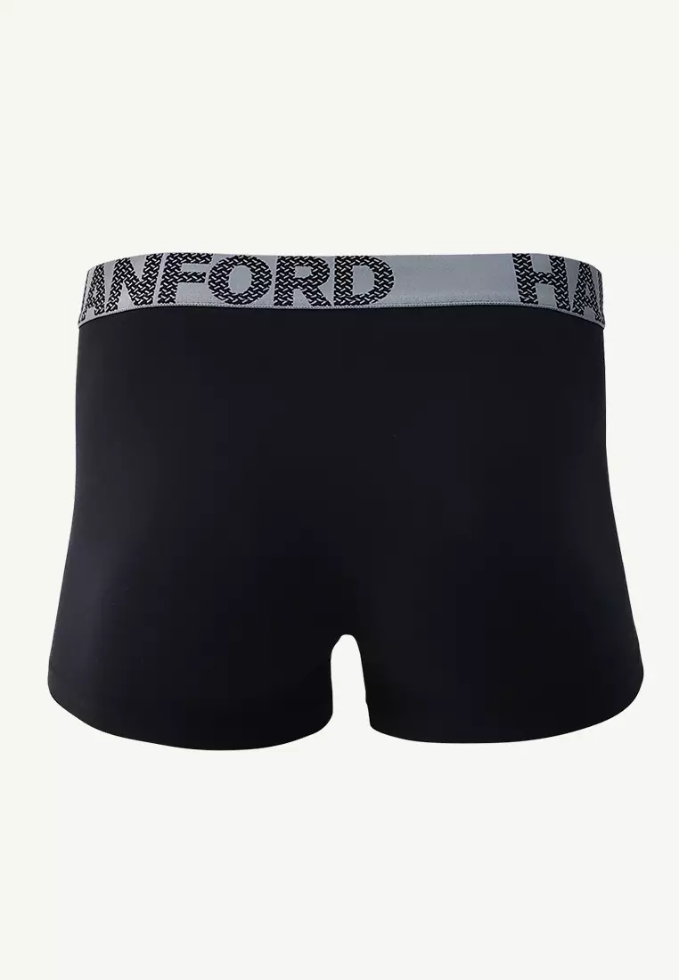 Cotton with Spandex Men's Boxer Briefs Bently - Black (Single Pack) S-4X Big Plus Size