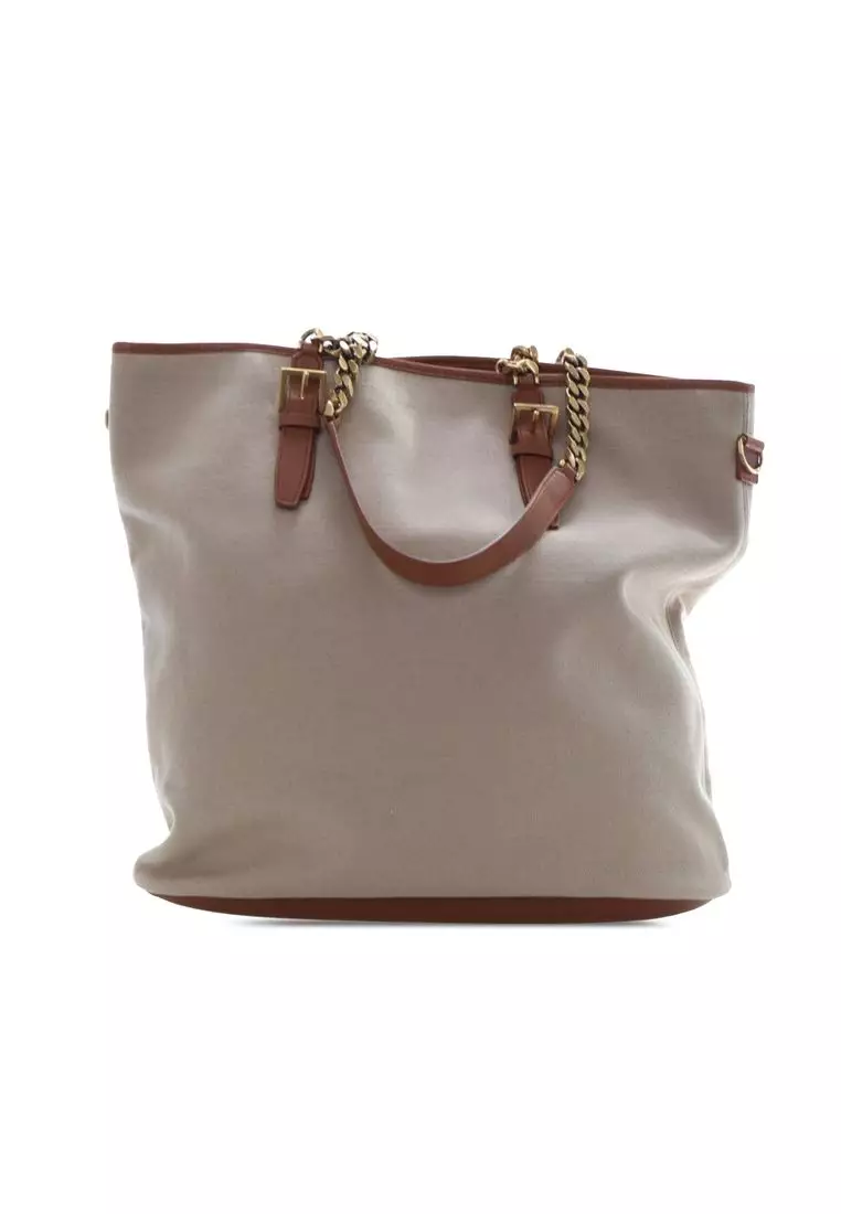 Pre-Loved Saint Laurent Large Canvas Shopping Tote