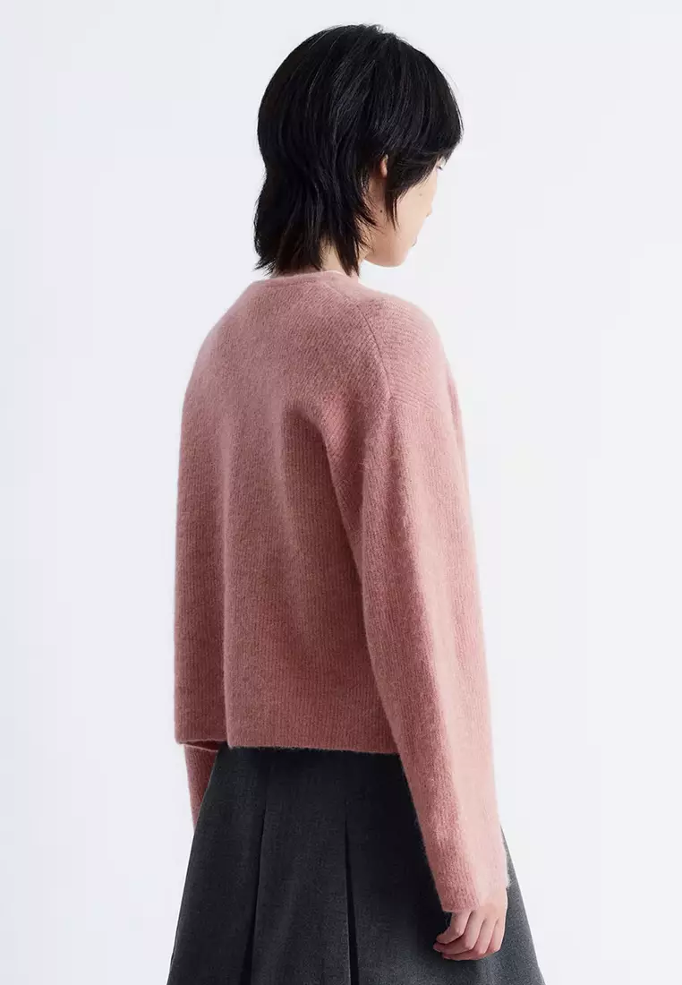 Alpaca-Blend Knitted Cardigan