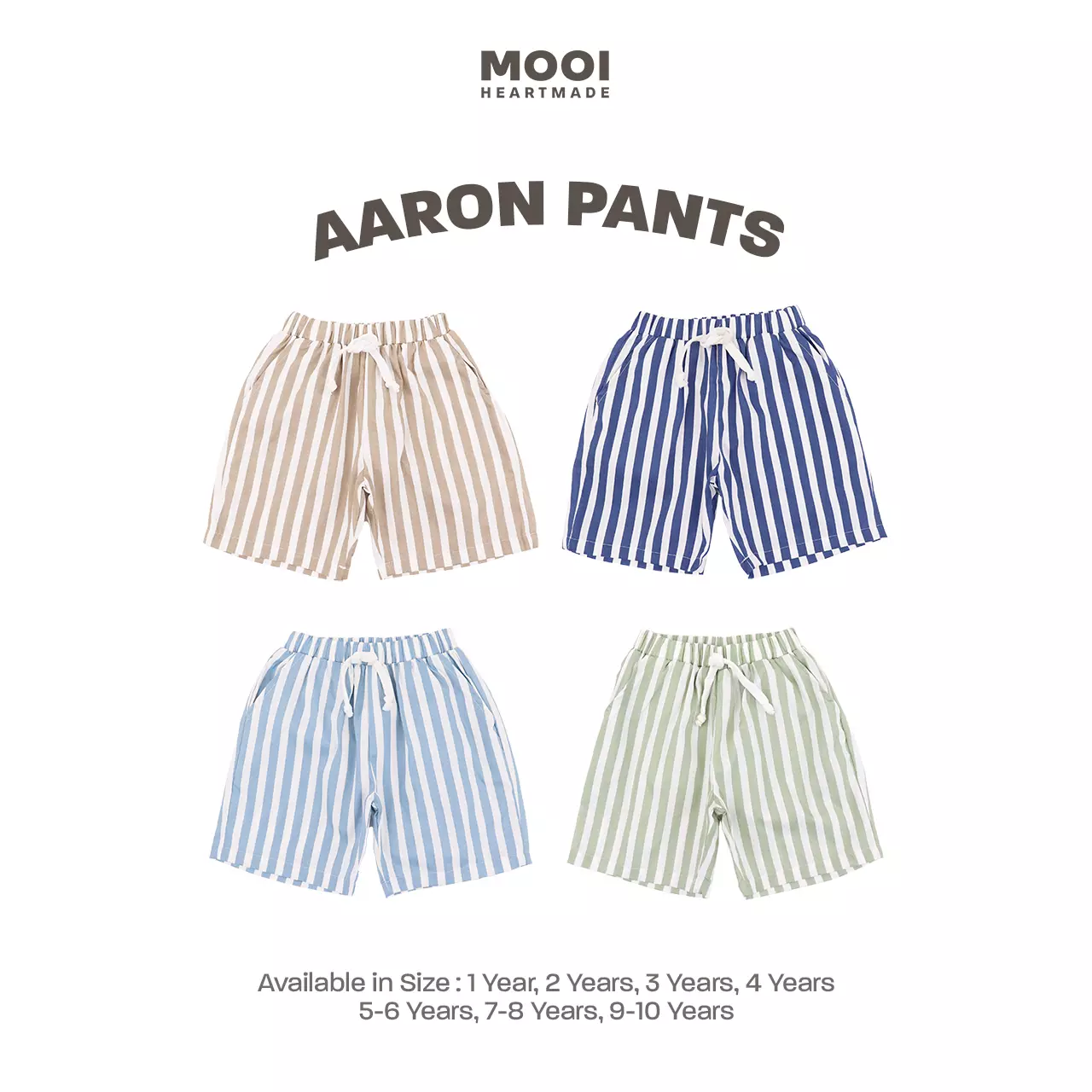 Mooi Celana Pendek Anak Laki-laki Aaron Striped Pants - Classic Blue