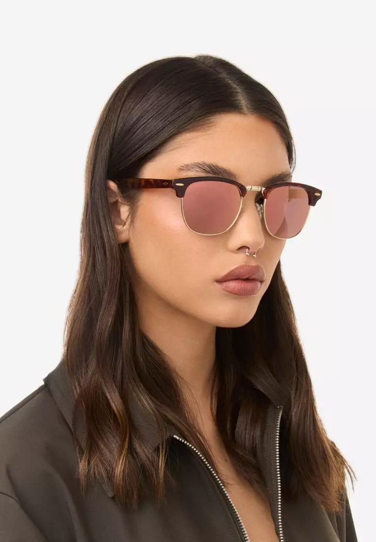 HAWKERS Classic Bold Polarized Carey Pink Sunglasses For Men And Women, Unisex. Official Product Designed In Spain