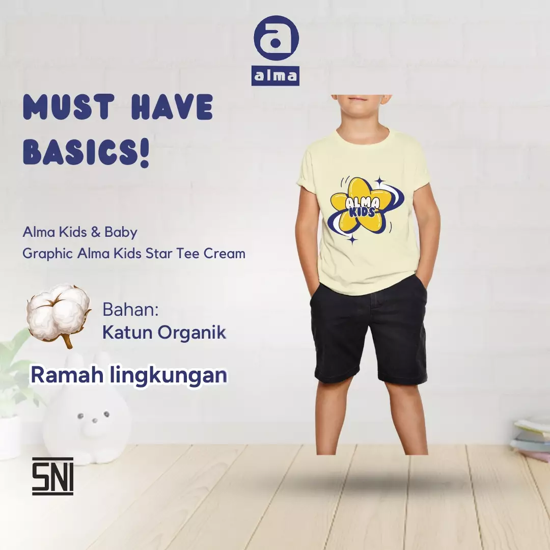 Alma Kids & Baby Graphic Tee Alma Kids Star Cream