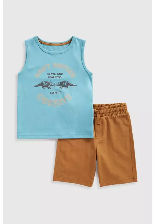 Dino Vest T-Shirt and Shorts Set