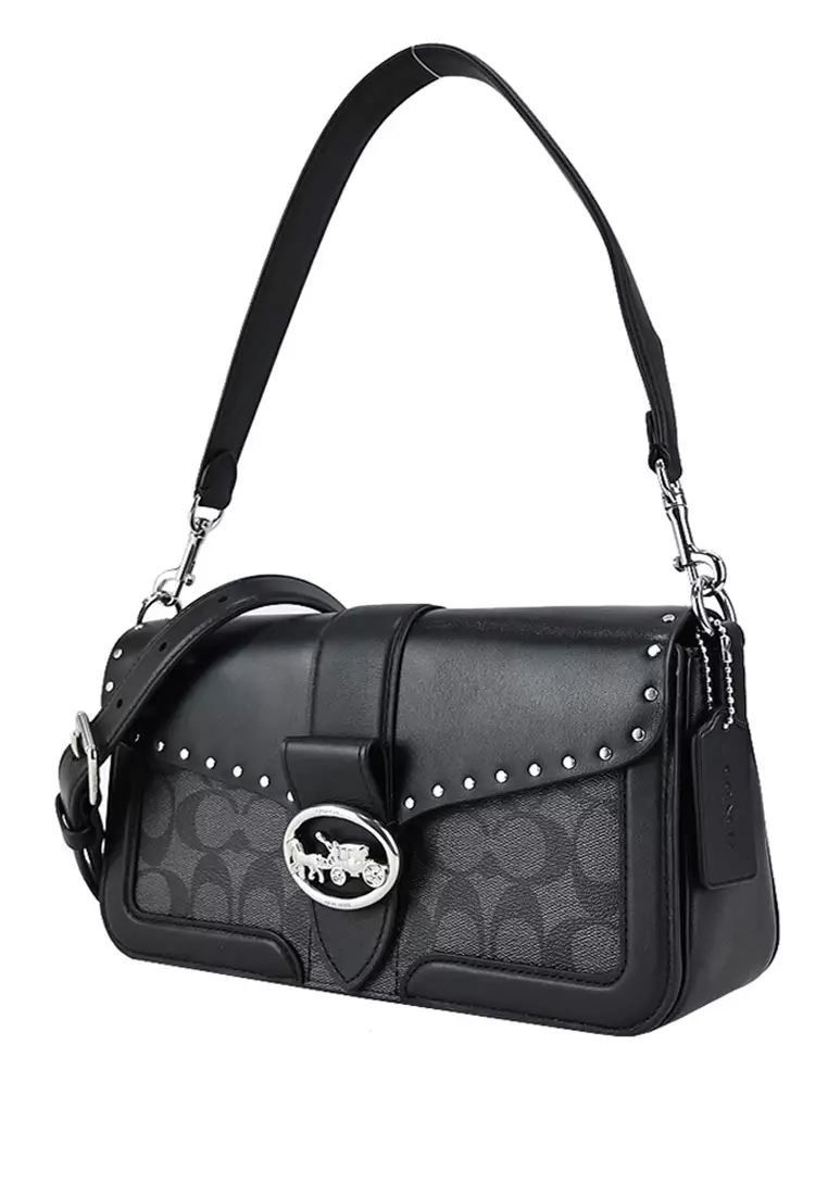 Coach Coach Shoulder Bag In Colorblock Signature Canvas With