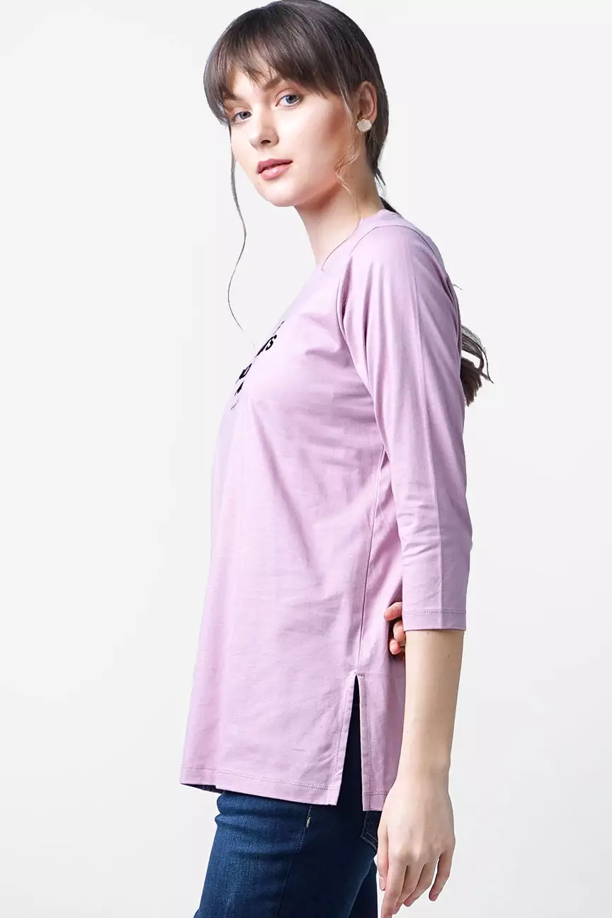 Kaos Wanita Beau Light Purple