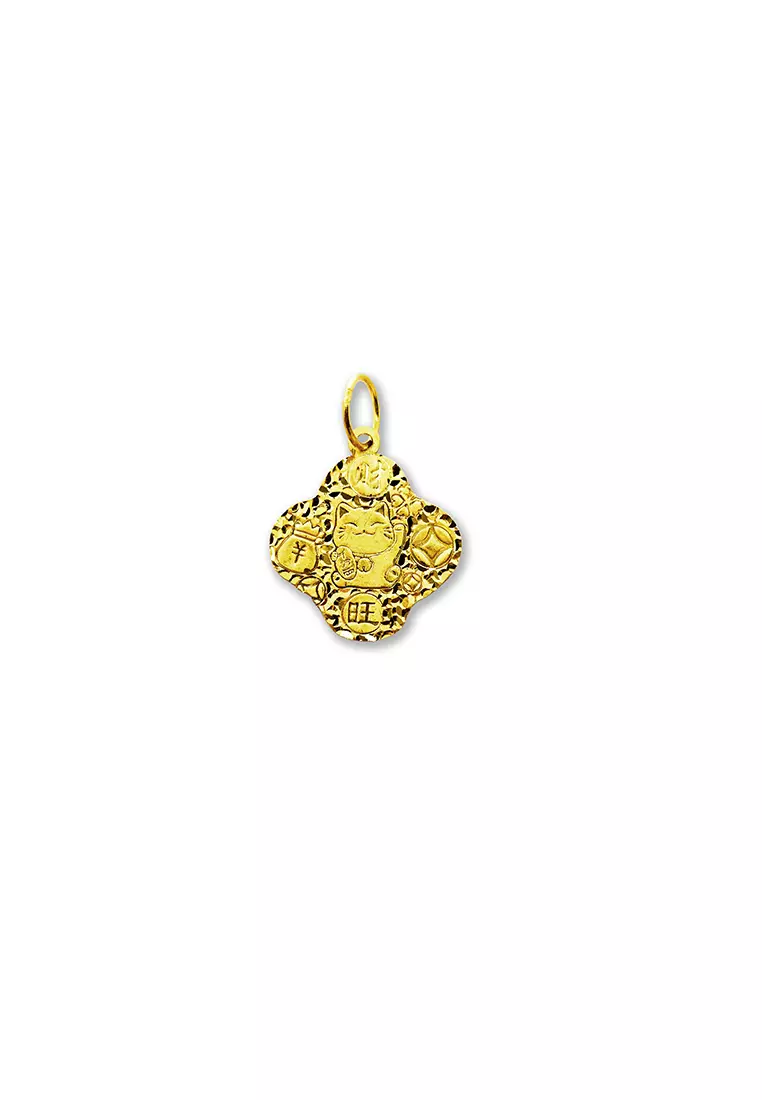 916/22K金 碎碎冰四葉草吊墜 B295