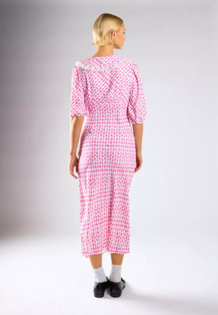 Puff Sleeve Midi Dress