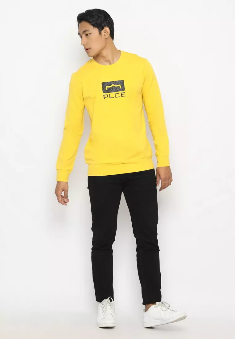 POLICE Sweater Lengan Panjang Emboss Print Pria 2692120083