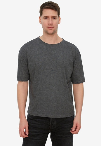 Trendyol grey Plain Oversized T-Shirt 1C978AA81C3E8BGS_1