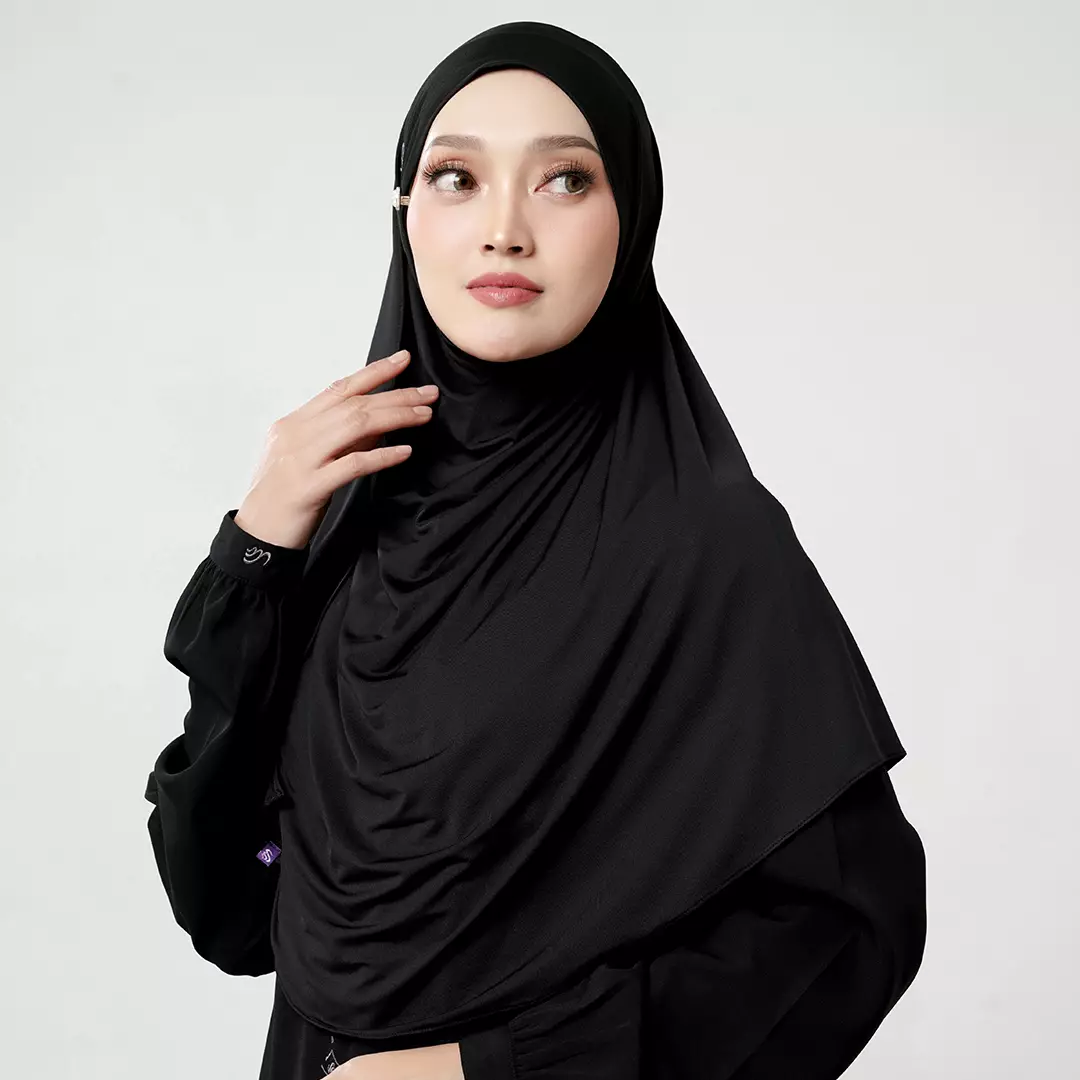 Rabbani - Kerudung Instan Muslim Wanita Dewasa Shila - Hitam