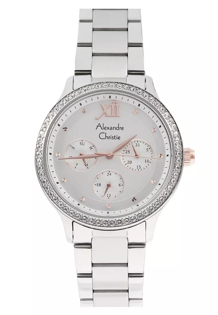 Alexandre Christie - Jam Tangan Wanita - Silver - Stainless Steel - 2A48 BFBSSSLRG