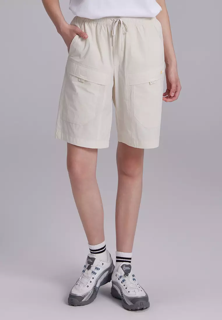 男女同款ADELIE輕便梭織彈性工裝短褲