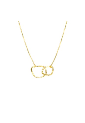 ZITIQUE gold Women's Interlocking Hollowed Geometric Shapes Necklace - Gold 7C414ACF3CE279GS_1
