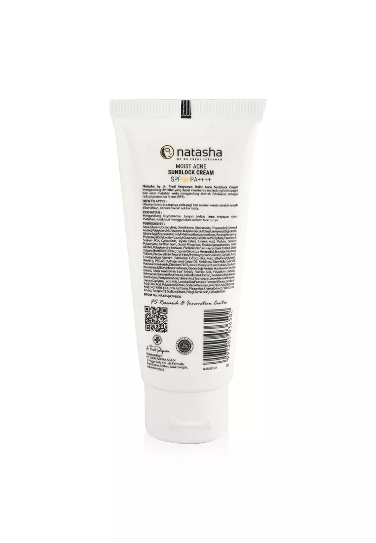 Natasha Moist Acne Sunblock Cream SPF 50+