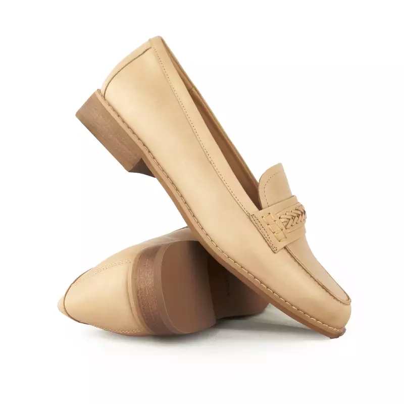 Sepatu Wanita Casual Loafer Gino Mariani Airuna Khaki