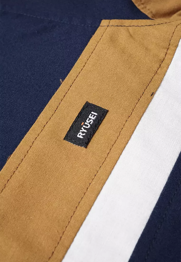 Ryusei Kemeja Lengan Panjang Atsuya Navy