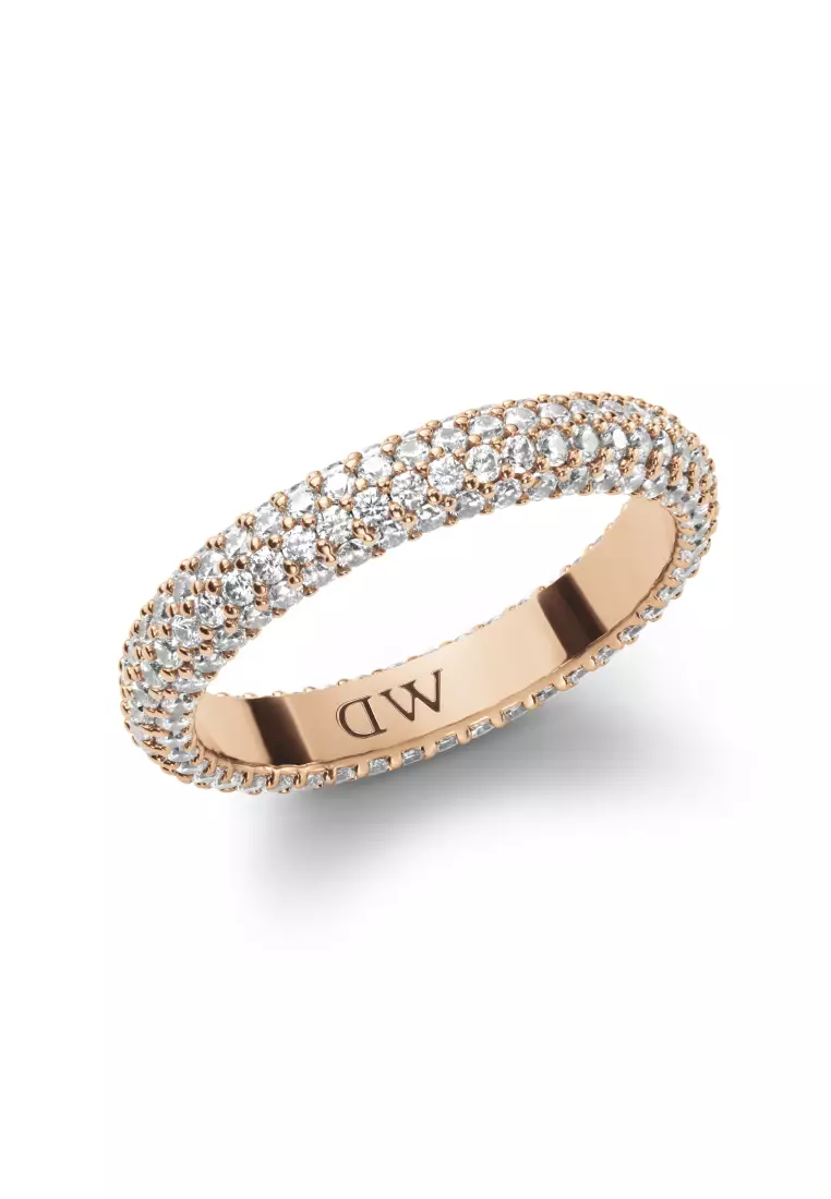 Pavé Crystal Ring Rose Gold Fashion Ring for women and men - Stainless Steel & Crystal - DW Official Jewelry - Authentic