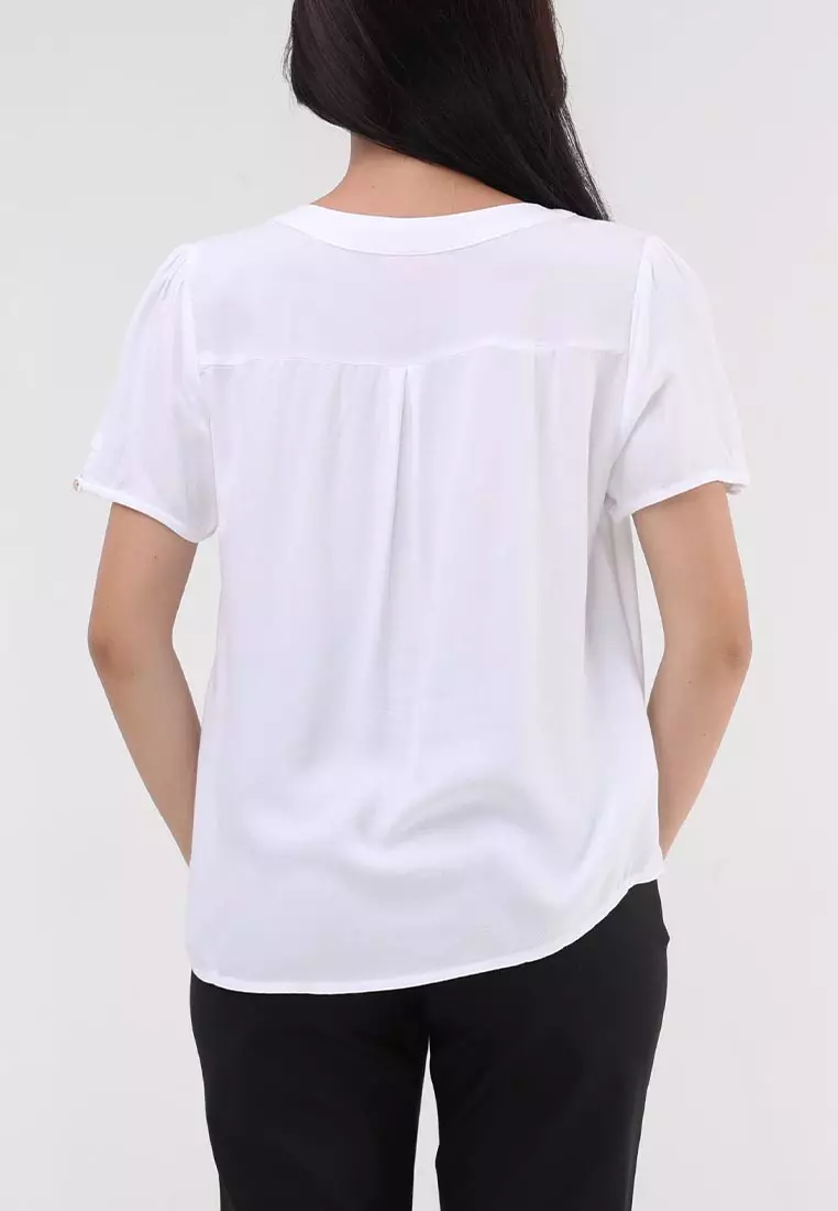 Short Sleeves Roundneck Blouse