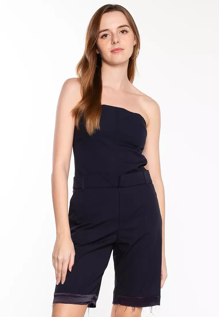 ZARA Navy Blue Playsuits Jumpsuits 2025 Buy ZARA Online