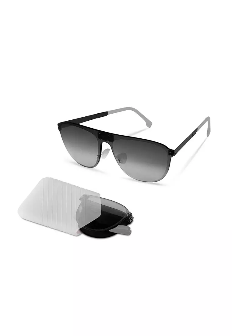 超輕極薄‧摺疊式太陽眼鏡 ROAV Halo O009 Matte Black/Grey Gradient 13.41