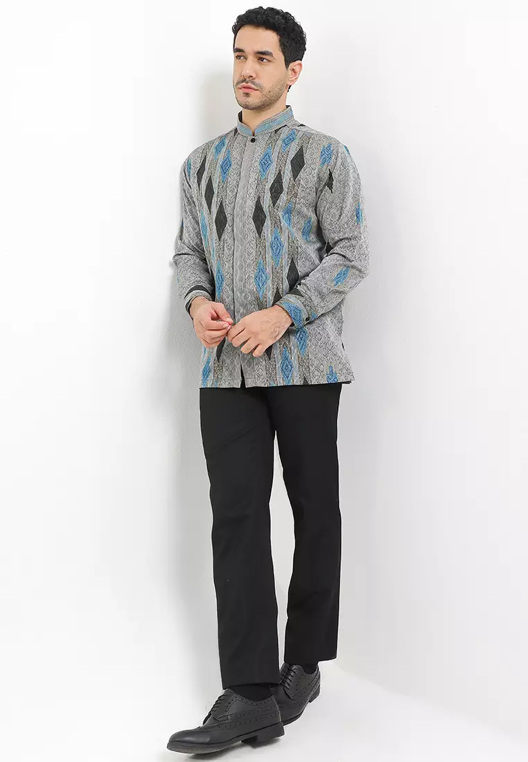 Kemeja Koko Batik Geometris 1