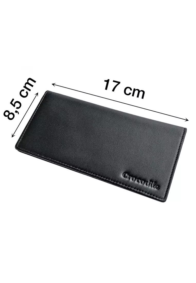 Crocodile 890BY Dompet Bi-fold Wallet Leather Kulit Original - Hitam