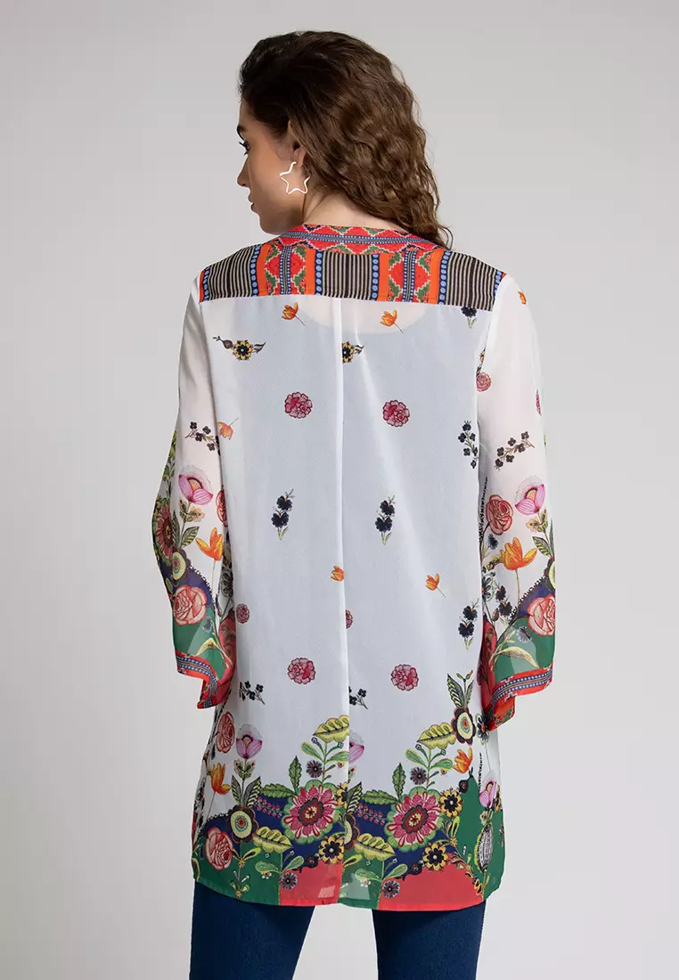 White hotsell embroidered shrug