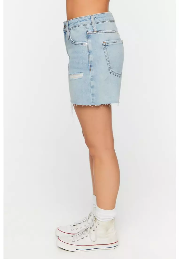 Forever 21 distressed denim hot sale shorts