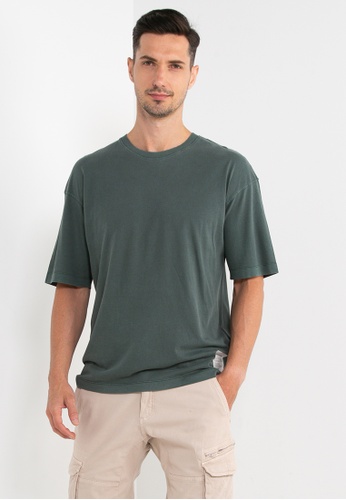 Jack & Jones green Wash Short Sleeves Crew Neck Tee 3AF2BAA6374ABFGS_1