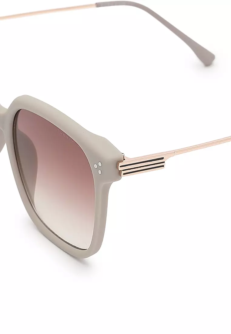 Unisex Fashion Sunglasses - Elastic Grey / Coffee