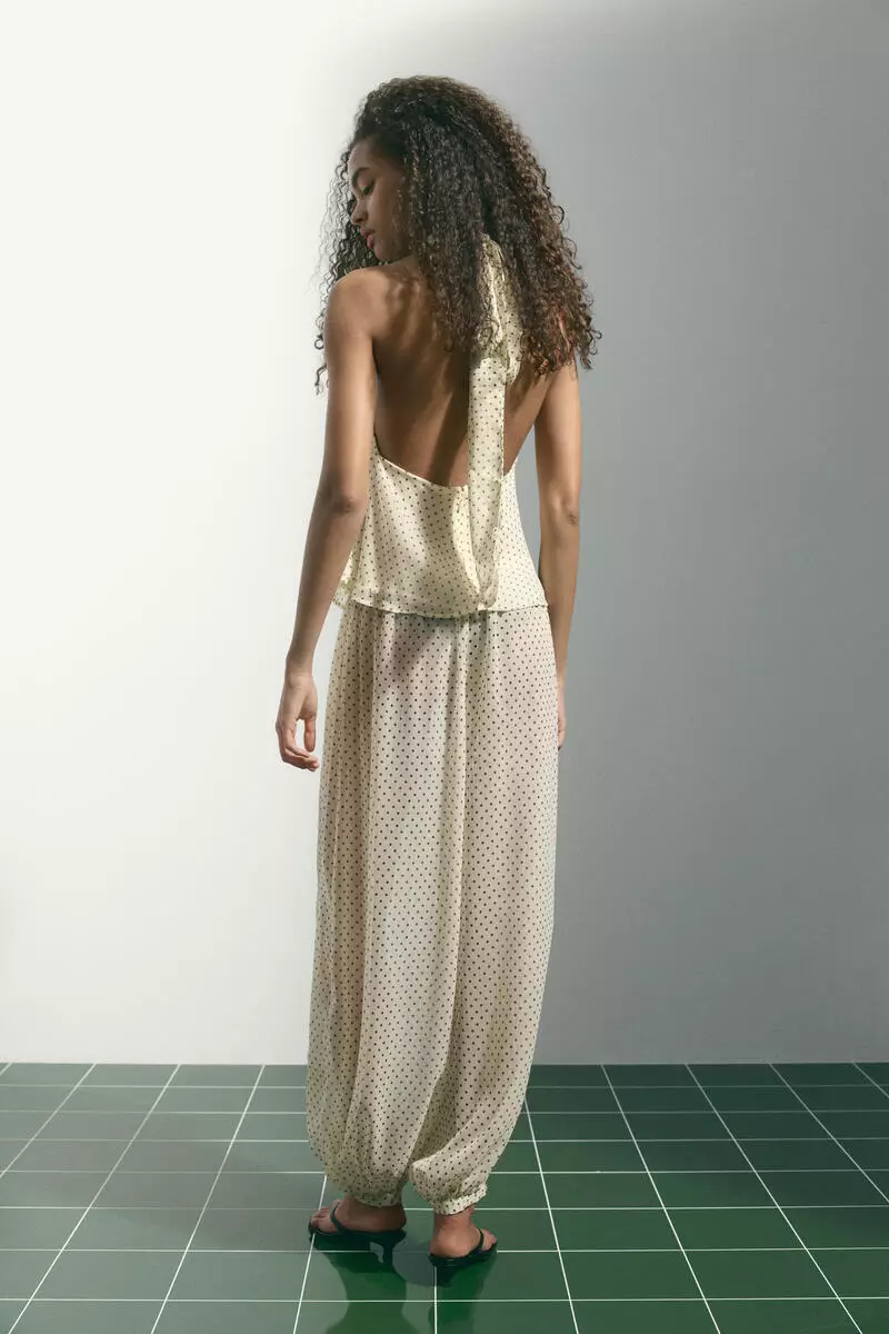 Balloon-leg pull-on trousers