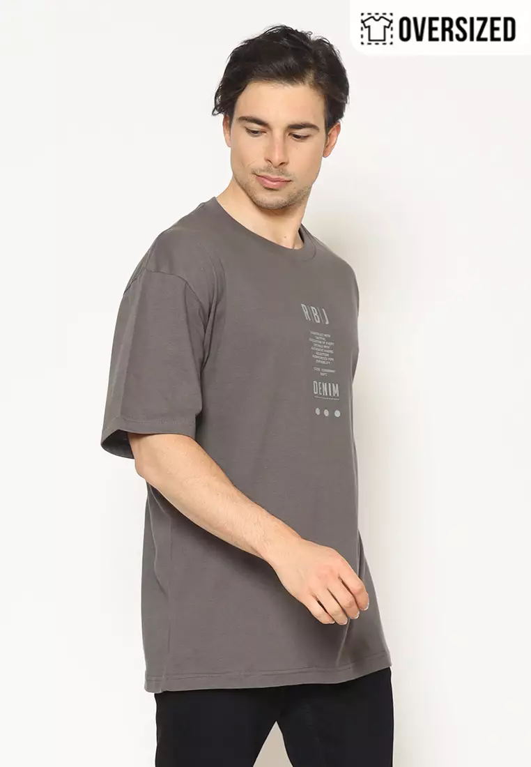 RBJ T-Shirt Cotton Oversized Pria 2079131671