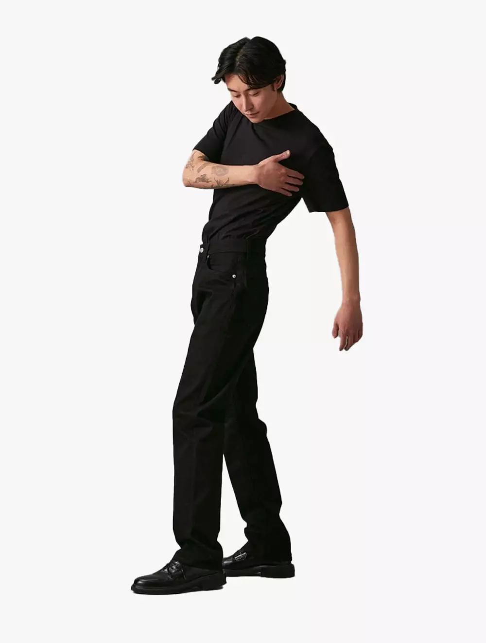 CALVIN KLEIN - STANDARD STRAIGHT FOREVER BLACK JEANS - Black - black