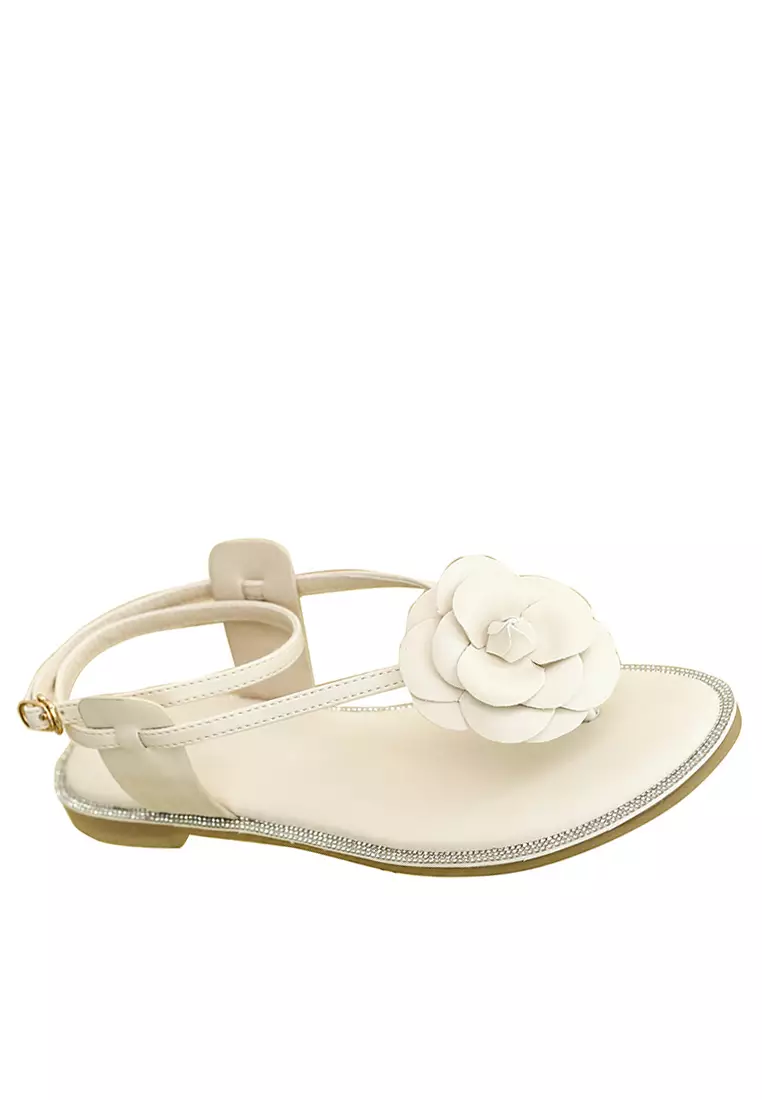 Discount on Twenty Eight Shoes  shoes - SKU: Flower Synthetic Leather Toe Sandals Ww631-2