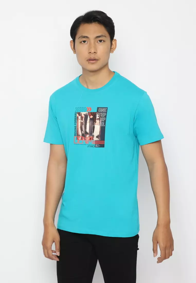 POLICE T-Shirt Cotton Combed Sablon Raster Pria 207280031