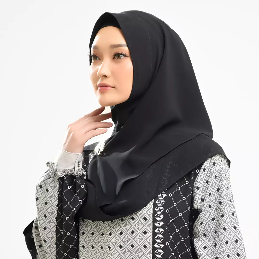 Rabbani - Kerudung Instan Muslim Wanita Dewasa Zetta L - Black