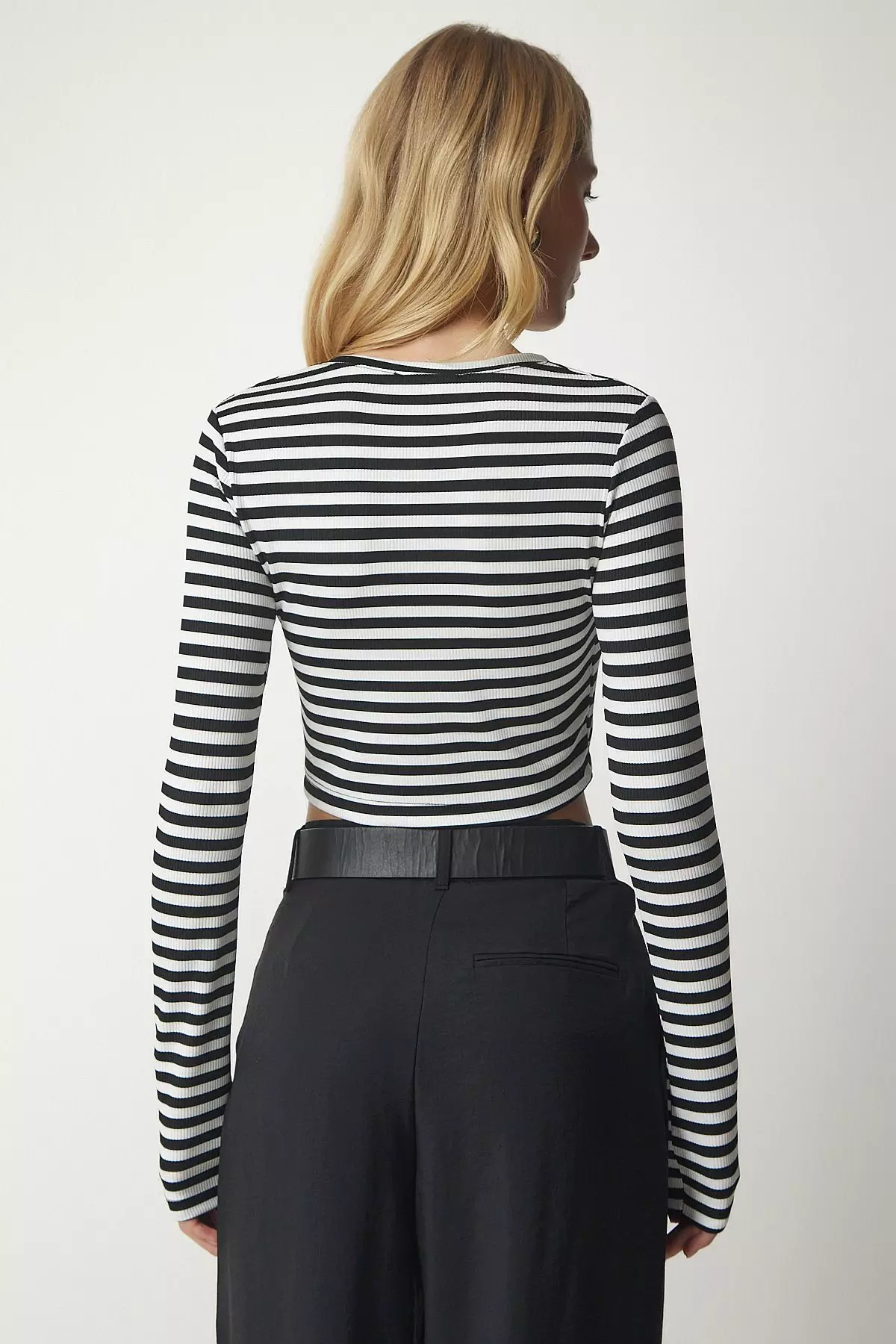 Striped Cropped Tee