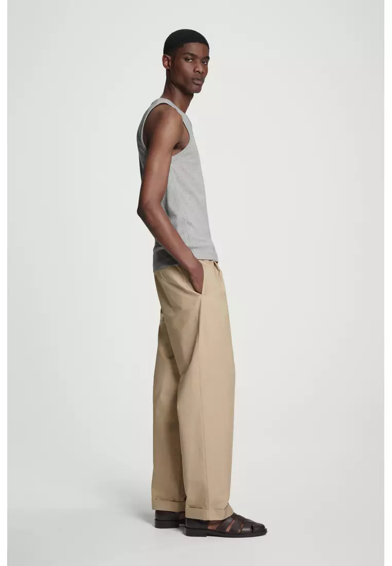 SLIM RIBBED COTTON TANK TOP