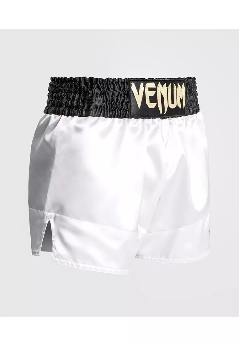 Venum Classic Muay Thai Short - White/Gold/Black