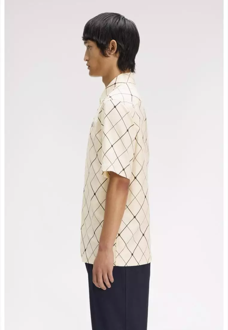 Buy FRED PERRY Fred Perry M2521 Argyle Shirt (Ecru) 2026 Online