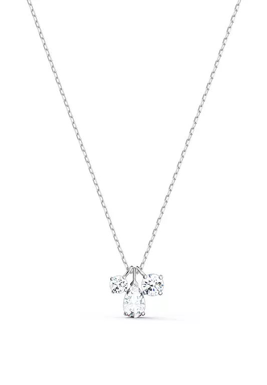 Attract Cluster Pendant White Rhodium Plated