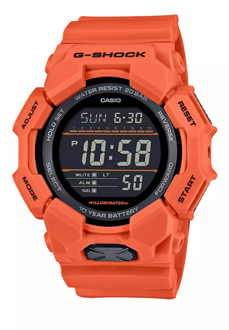 Jual Casio G-SHOCK GD-010-4DR Digital Dial Orange Resin Strap