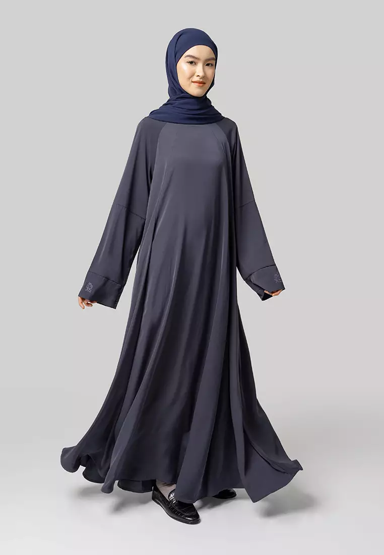 Kami Samira Loose Abaya Charcoal