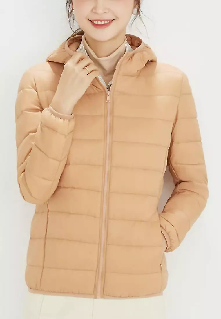 down hood parka women