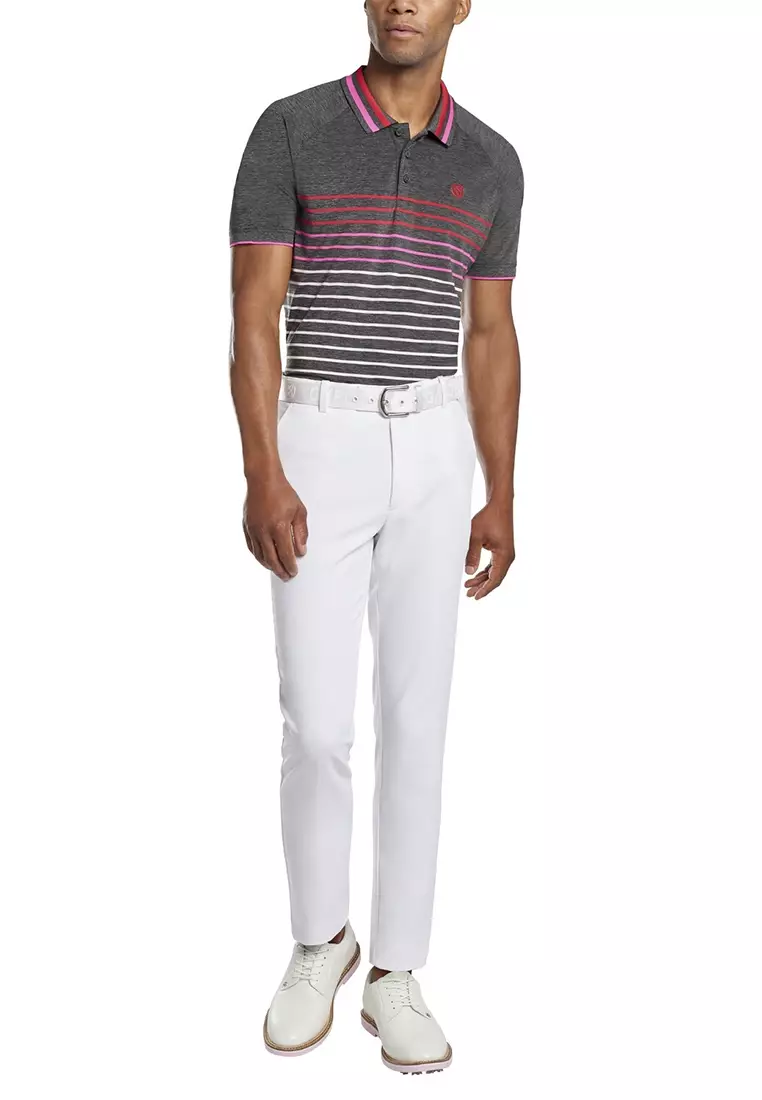G/Fore Men's Variegated Raglan Stripe Polo