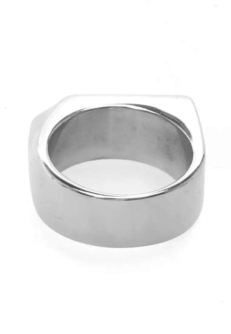 Daisy Aksesoris Fashion Pria Wanita CIncin Uniqe Design Material Titanium ORIGINAL - Silver Glossy
