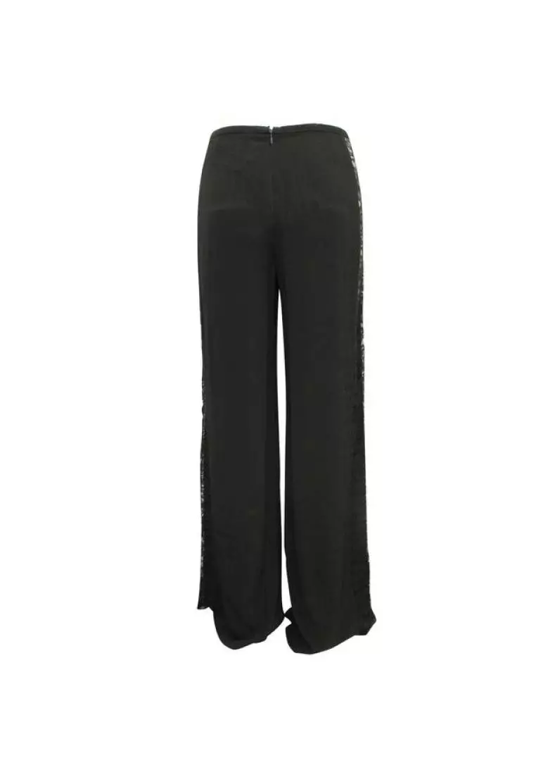 Reformation Pre Loved REFORMATION Black Lace Trim Pants 2024 Buy